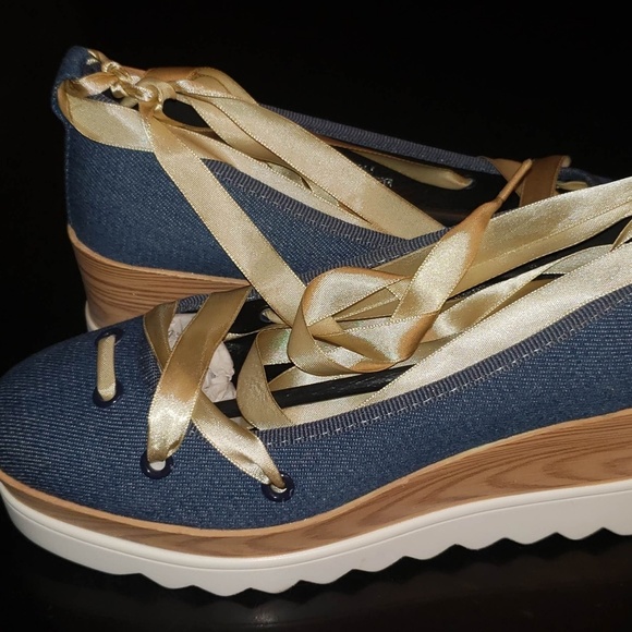 Beautiful lace up sandals platform block - Picture 3 of 5